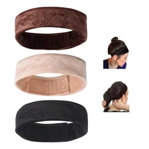 3 Pack Wig Grip Band??Velvet Headband Scarf Head Hair Band Extra Hold Wig Adjustable Fastern,Stretch Cotton headband??3 colors??