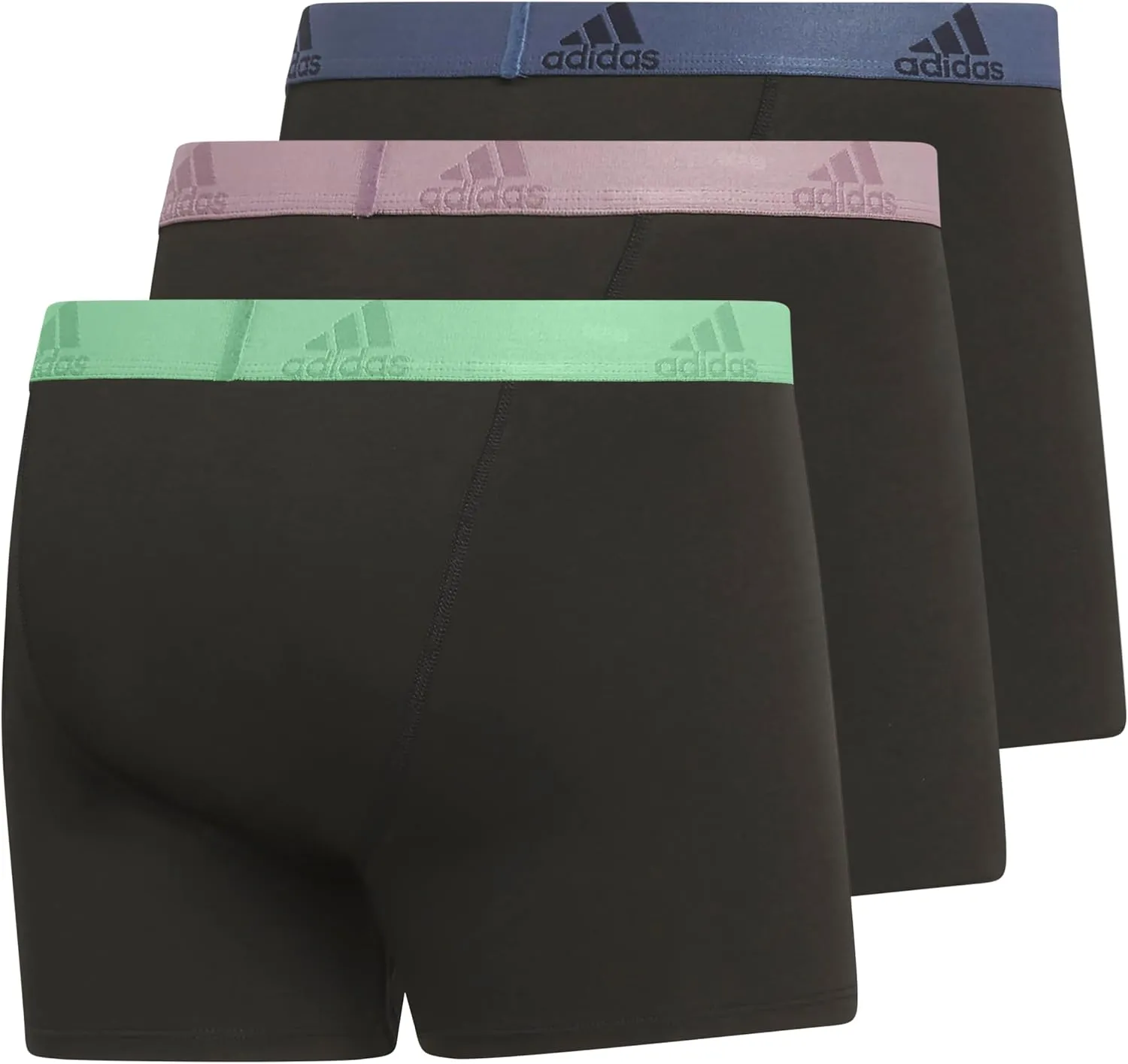 adidas Men's Performance Stretch Cotton Trunk Underwear (3-Pack) Designed for Active Comfort and All Day Wear