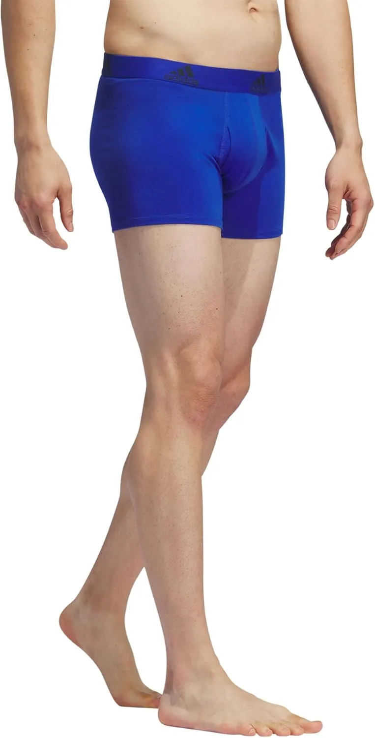 adidas Men's Performance Stretch Cotton Trunk Underwear (3-Pack) Designed for Active Comfort and All Day Wear