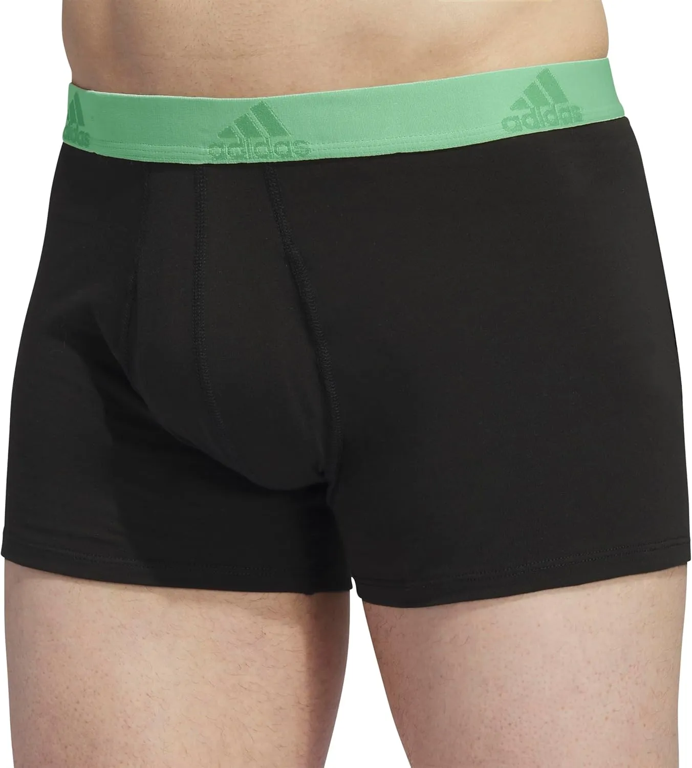 adidas Men's Performance Stretch Cotton Trunk Underwear (3-Pack) Designed for Active Comfort and All Day Wear