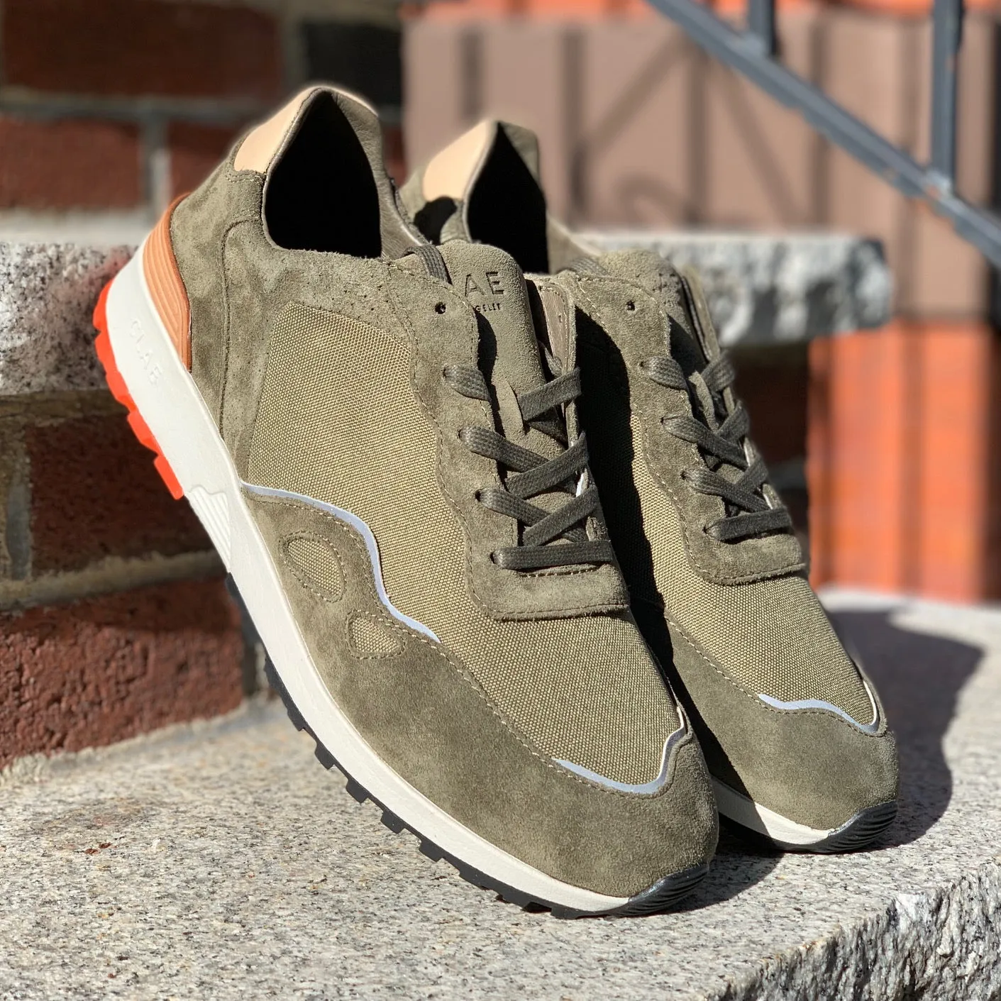 Clae Hayden Hiking Green Suede