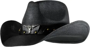 grinderPUNCH Western Outback Cowboy Hat Men's Women's Style Classic Straw Western Cowgirl Hat