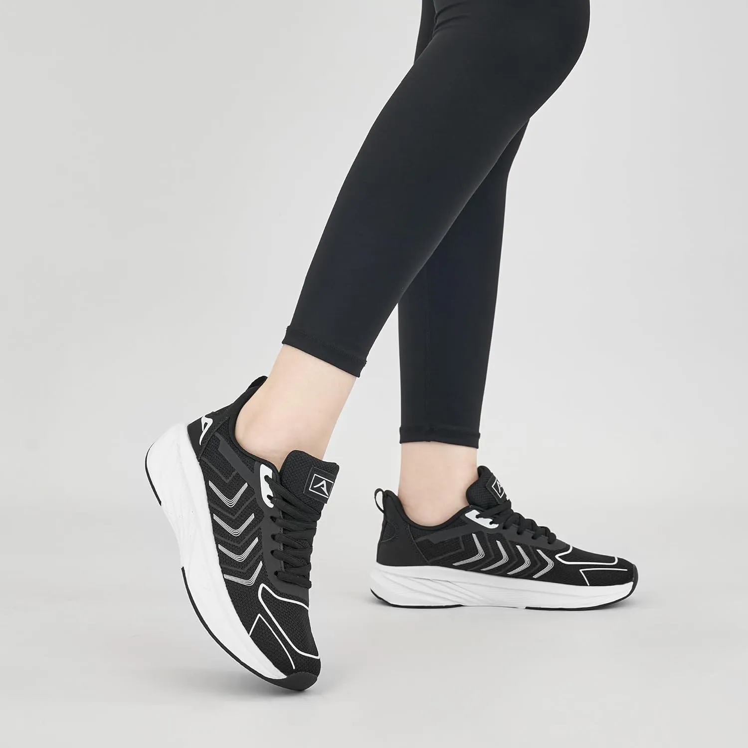 HARENCE Women's Fashion Walking Sneakers: Comfortable Breathable Non Slip Athletic Running Shoes for Gym Workout Cross Training Tennis