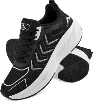 HARENCE Women's Fashion Walking Sneakers: Comfortable Breathable Non Slip Athletic Running Shoes for Gym Workout Cross Training Tennis