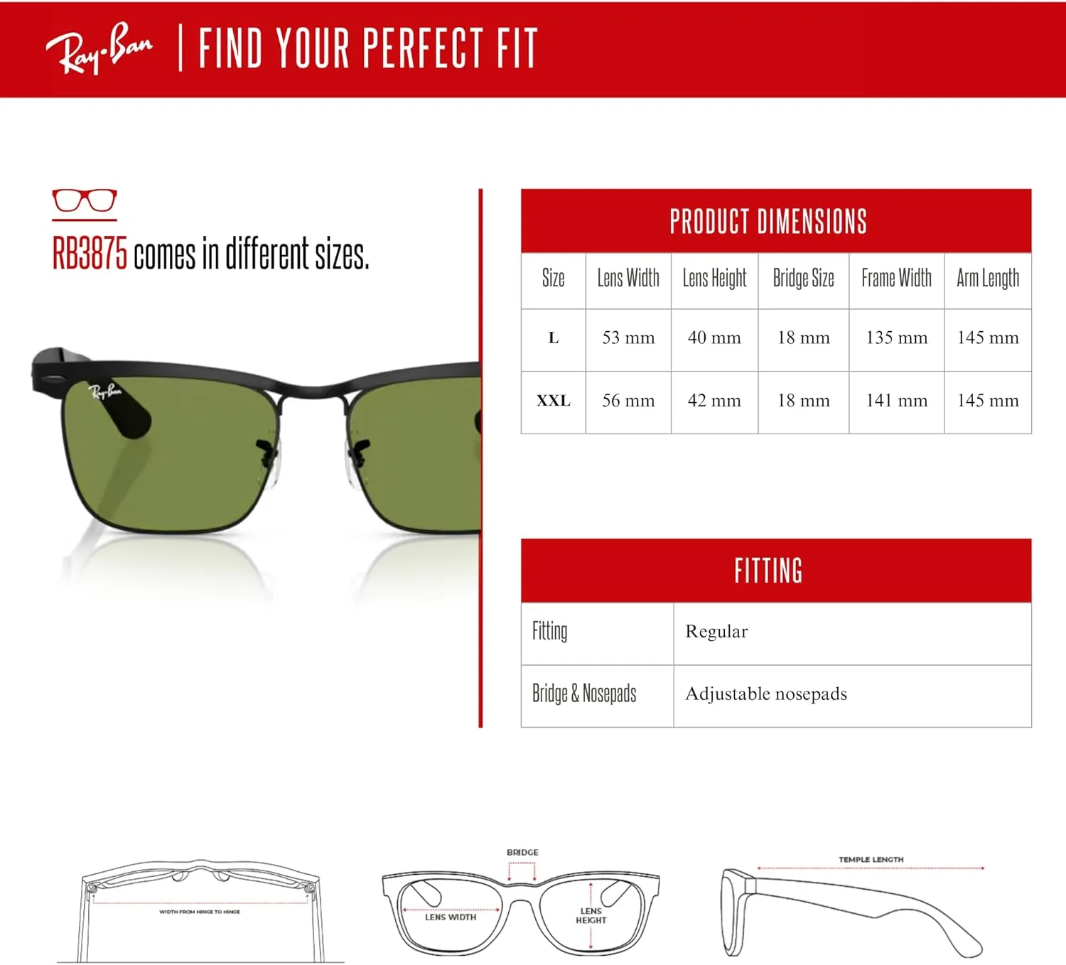 Ray-Ban RB3875 Wayfarer Deluxe Square Sunglasses For Men For Women   BUNDLE With Designer iWear Complimentary Eyewear Kit