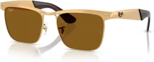 Ray-Ban RB3875 Wayfarer Deluxe Square Sunglasses For Men For Women   BUNDLE With Designer iWear Complimentary Eyewear Kit